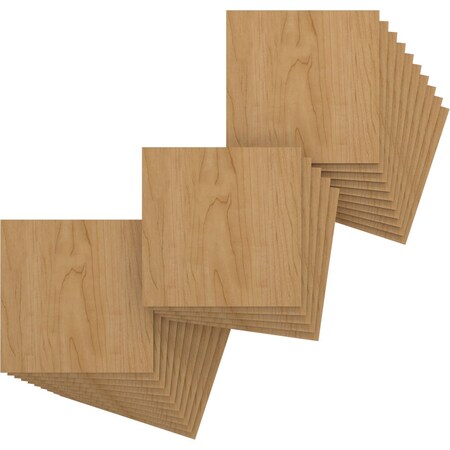 Ekena Millwork 11 3/4W x 11 3/4H x 1/4T Wood Hobby Boards, Maple, 25PK HBW12X12X250DMA